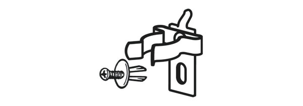 Béta rugóhorog üzlet bútorokhoz Ø6,5 mm alumínium csavarral 088880250