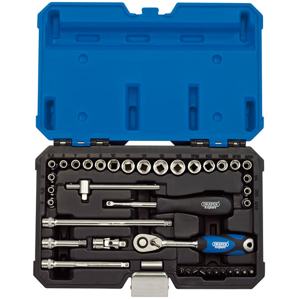 Draper Metric & Inch 1/4 ”aljzatok és ratche szett (40 darab) 16445.0