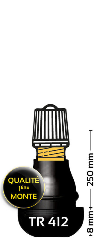 BIHR TR412 RUBBERED TIRE VALVE - Pack of 1001014