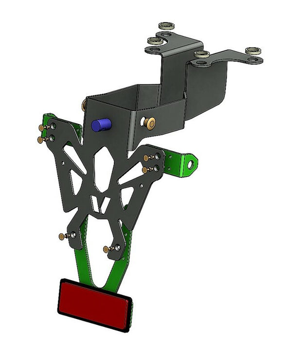 V alkatrészek rendszámtábla fekete Suzuki GSR750 C8-SPS002
