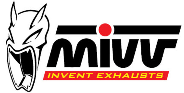 MIVV-logotyp med texten 'Invent Exhausts', används för att identifiera tillverkaren av MIVV SCREW M4X12 DB KILLER GHIBLI 50.73.438.1. Passar inom kategorin fordonstillbehör och reservdelar.