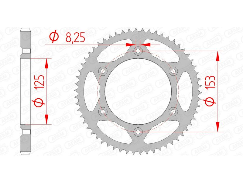 AFAM Steel Standard Rear Sprock 10228 - 428