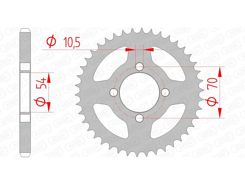 AFAM Steel Standard hátsó lengő 10229 - 428