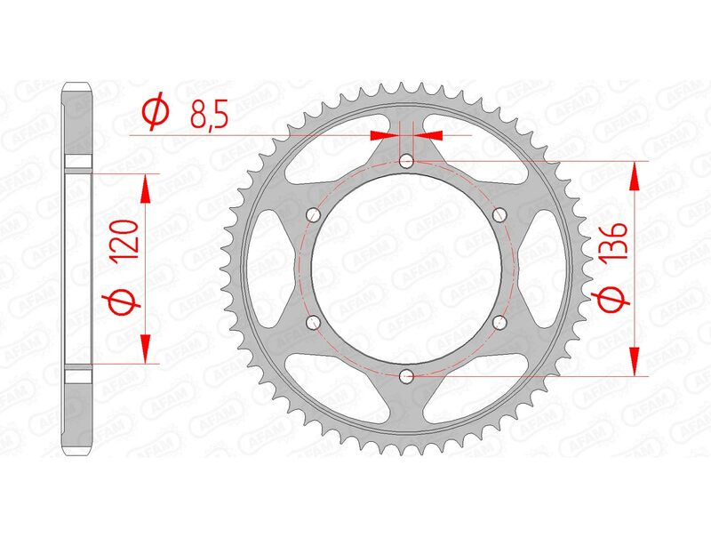 AFAM Steel Standard hátsó lengő 12313 - 428