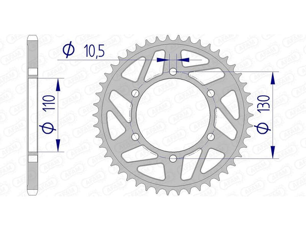 AFAM aluminum rear sprocket 13814 - 520 13814-49