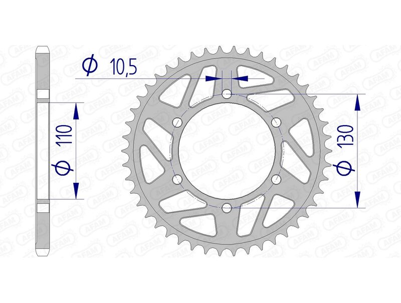 AFAM aluminum rear spoken 13814 - 520