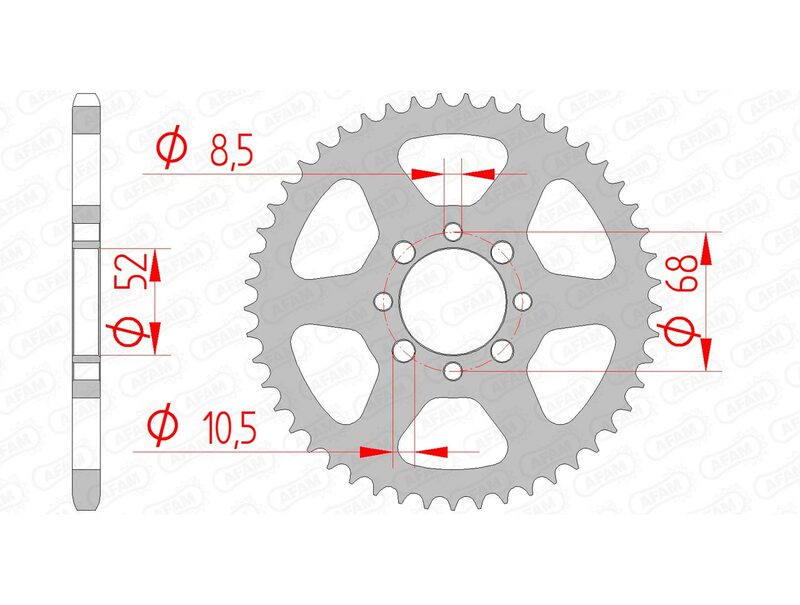 AFAM Steel Standard Rear Sprock 14100 - 420