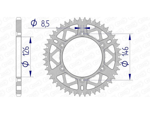AFAM alumínium ultra-könnyű öntisztító hüvelykapocs 15203-520 15203+51