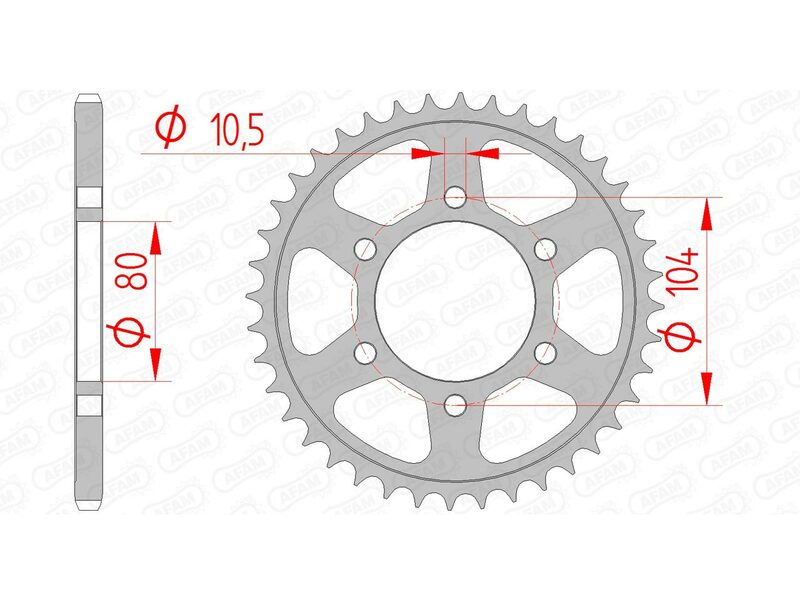 AFAM Steel Standard Hátsó Beszélt 16504 - 520