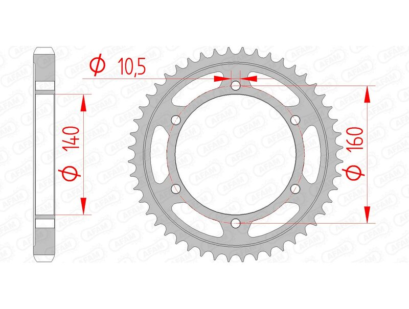 AFAM Steel Standard Hátsó Sprock 16701530