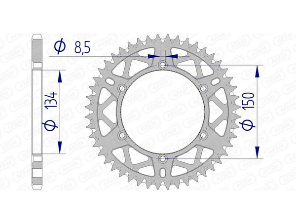 AFAM alumínium ultra-fényes öntisztító hüvelykapocs 17206520 17206+49