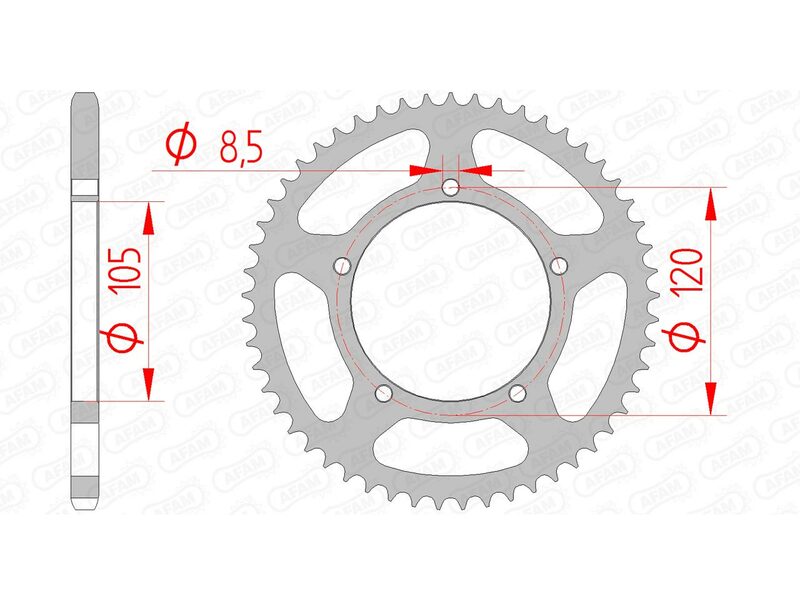 AFAM Steel Standard Hátsó Sprock 35103 - 420