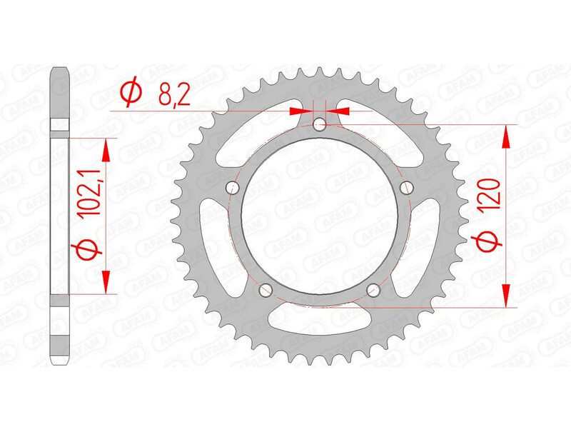 AFAM Steel Standard Hátsó Sprock 35104 - 420