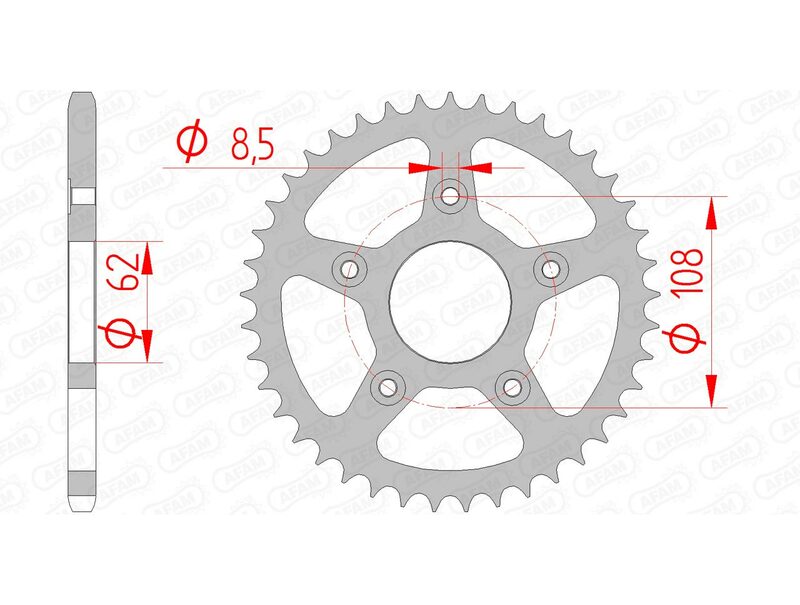 AFAM Steel Standard hátsó lengő 44203 - 520