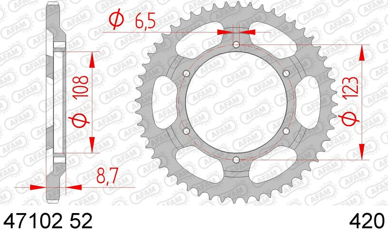 AFAM Steel Standard hátsó lengő 47102 - 420