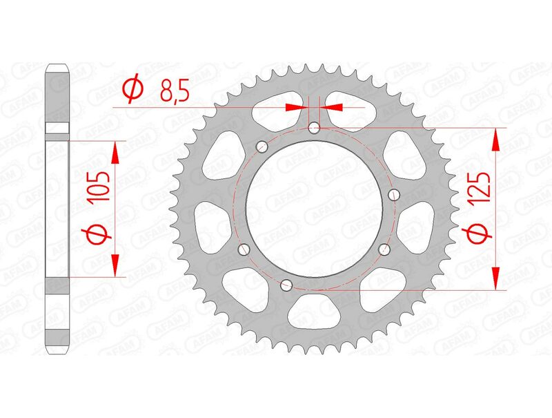 AFAM Steel Standard hátsó lengő 47200 - 428