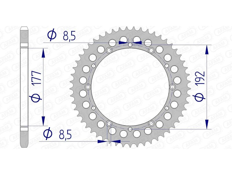 AFAM aluminum rear spoken 63300 - 520