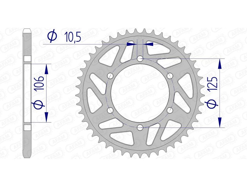 AFAM aluminum rear sprocket 87606 - 520