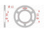 AFAM Steel Standard Bakdrev 92114 - 420 med en diameter på 123 mm och bultcirkel på 108 mm. Passar Aprilia, Derbi, Gilera och Peugeot modeller.