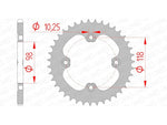 AFAM Steel Standard bakdrev 92401 - 520, kompatibelt med Can-Am DS 450 X 2009. Precisionsdesignat ståldrev för långvarig hållbarhet och effektiv kraftöverföring.