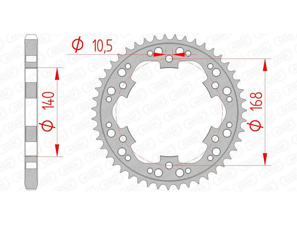 AFAM STEEL STANDARD REAR SPROPET 92635 - 525 92635-41