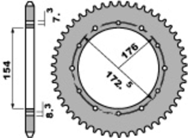 PBR Ultra -fényű alumínium hátsó spropet 2S - 520 2s 47 L