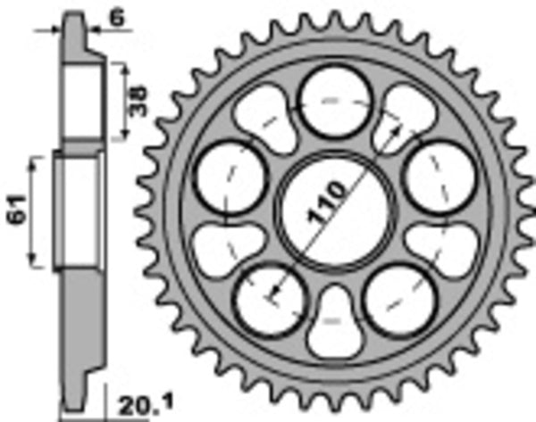 PBR Ultra - Világító alumínium kemény eloxált hátsó lengő 4420 - 520 4420 41 LD