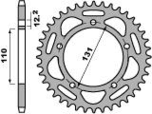 PBR Ultra - Világító alumínium kemény eloxált hátsó lengő 4586 - 520 4586 44 LD