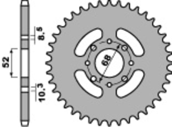PBR Standard Steel Heady Sprock 801 - 520 801 33 F
