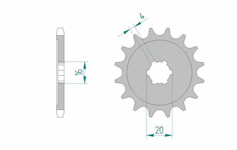 AFAM Steel Standard Front Sprock 24100 - 428