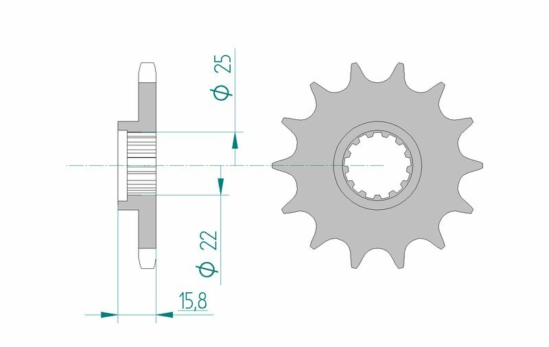 AFAM Steel Standard Front Sprock 24508 - 525