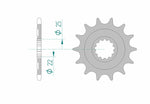 AFAM Steel Self-Cleaning Front Sprocket 27502 - 520, kompatibel med Kawasaki KLX 450 och KX 450. Precisionsdesign med 520-kedjedimension och hållbart stål.