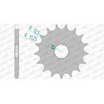 AFAM Steel Standard Front Sprocket 88900 - 525, hållbart framdrev i stål. Kompatibelt med Honda CRF 450 R och Triumph Bonneville 1200-serien.