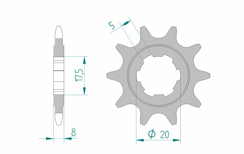 AFAM Steel Standard Front Sprock 94306 - 520