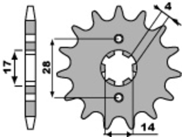 PBR acél szabványos első láncszem 2107 - 420 2107 14 18NC