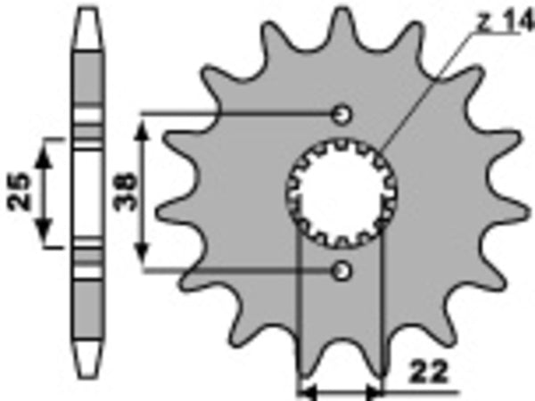 PBR acél standard első láncszem 728 - 530 728 14 18NC