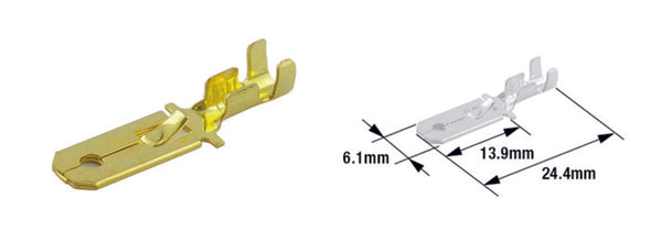 Tourmax hím terminál csapja, típusú 250-brass-100-pack-ETP-30