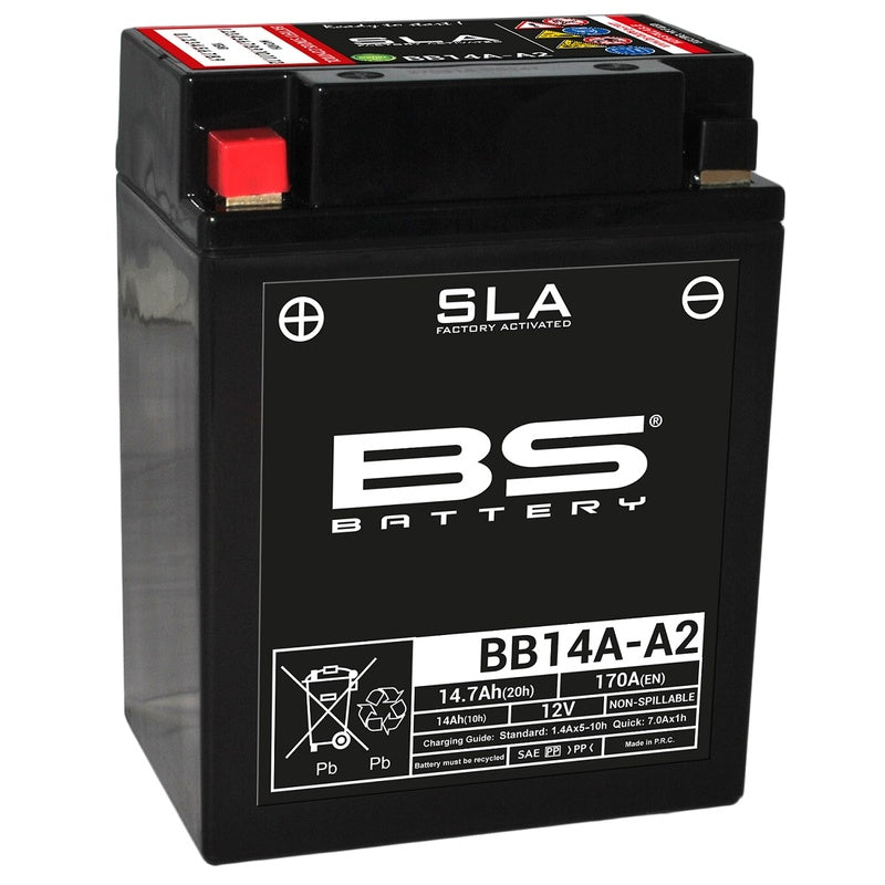 BS BATTERY SLA BATTERY MAINTENANCE FREE FACTORY ACTIVATED - BB14A -A2