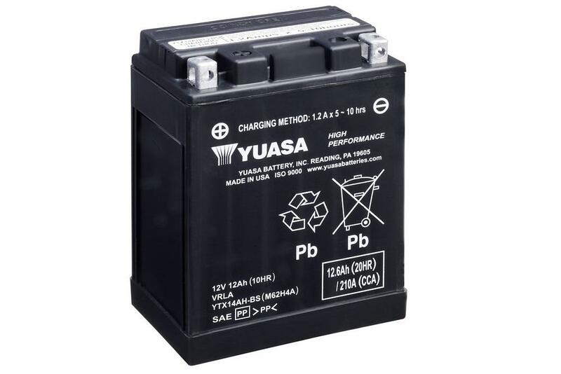 Yuasa Battery Maintenance Free With Acid Pack - YTX14AH -B