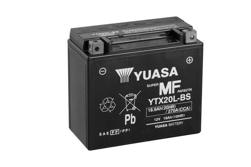 Yuasa karbantartás -mentes akkumulátor savcsomaggal -YTX20L -B