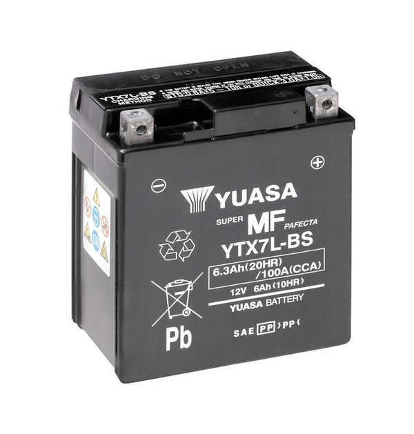 YUASA Maintenance-Free Battery with Acid Pack - YTX7L-BS 