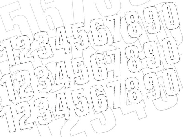 Blackbird verseny száma 7 13x7cm fehér 5047/10/7