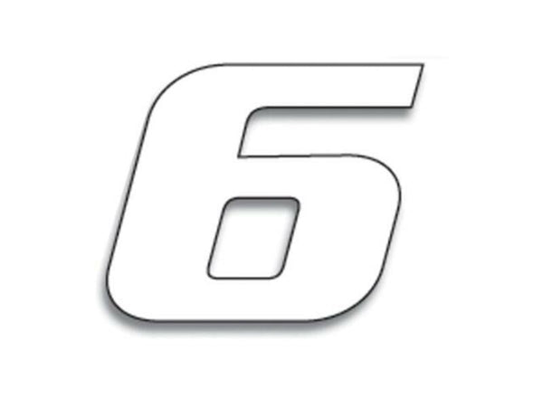 Blackbird Race szám 6 20x25cm fehér 5049/10/6