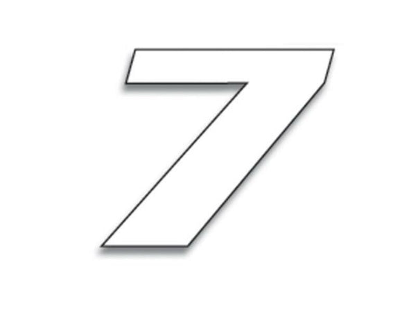 Blackbird Race szám 7 20x25cm fehér 5049/10/7