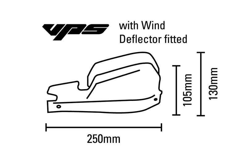 Barkbusters vps mx kézvédő műanyag csak piros/fehér deflector vps-003-01 rd