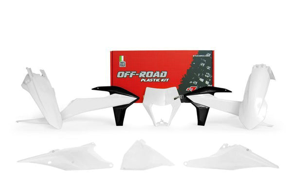 Racetech műanyag készlet fehér/fekete KTM r-KitKTM-BN2-520