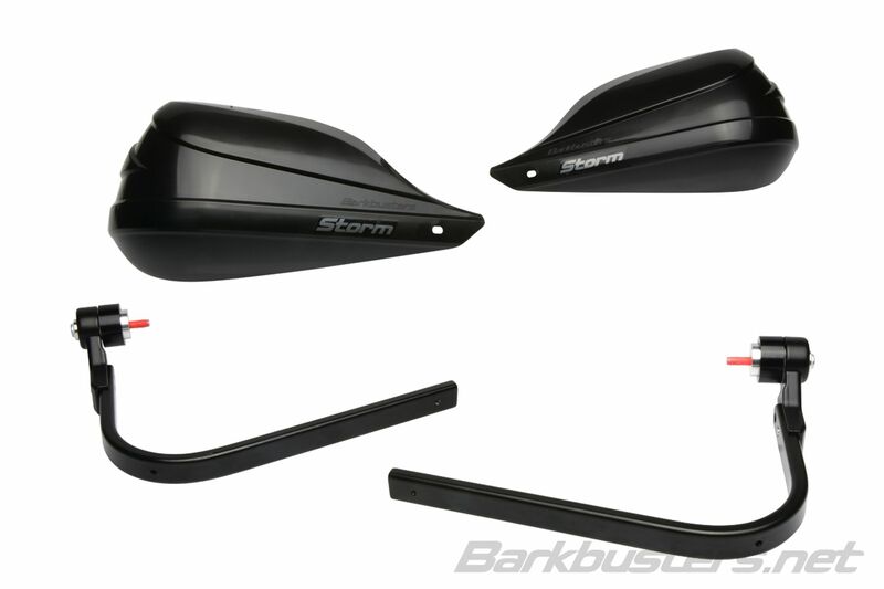 Barkbusters Storm Handguard Kit egypontos sáv vége fekete STM-007-02-BK