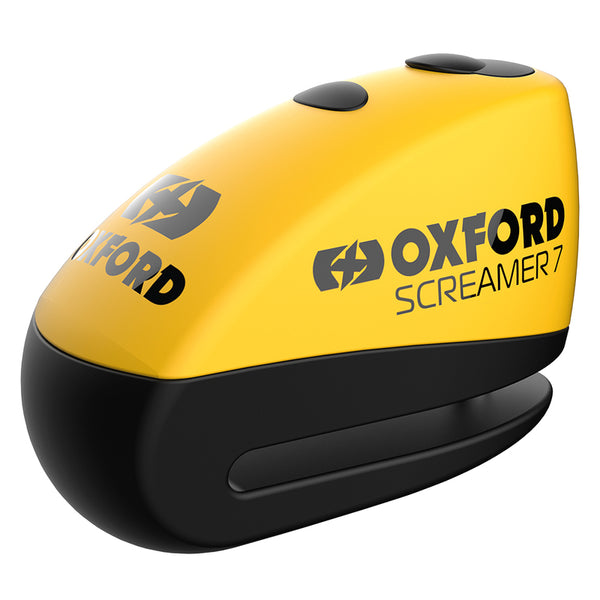 Oxford Screamer 7 tárcsafék zár - Ø7mm sárga/fekete