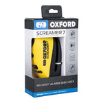 Oxford Screamer 7 Disc Lock - Ø7mm sárga/fekete LK290