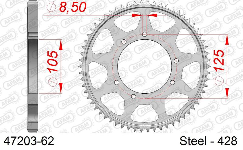 AFAM Steel Standard hátsó lengő 47203 - 428